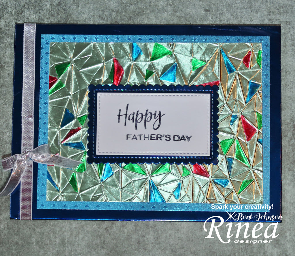 Rinea Foiled Paper 3D Embossed Father's Day Card by Roni Johnson