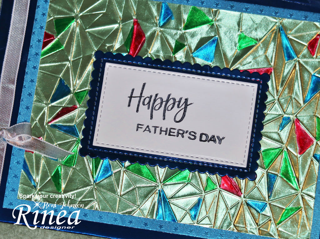 Rinea Foiled Paper 3D Embossed Father's Day Card by Roni Johnson