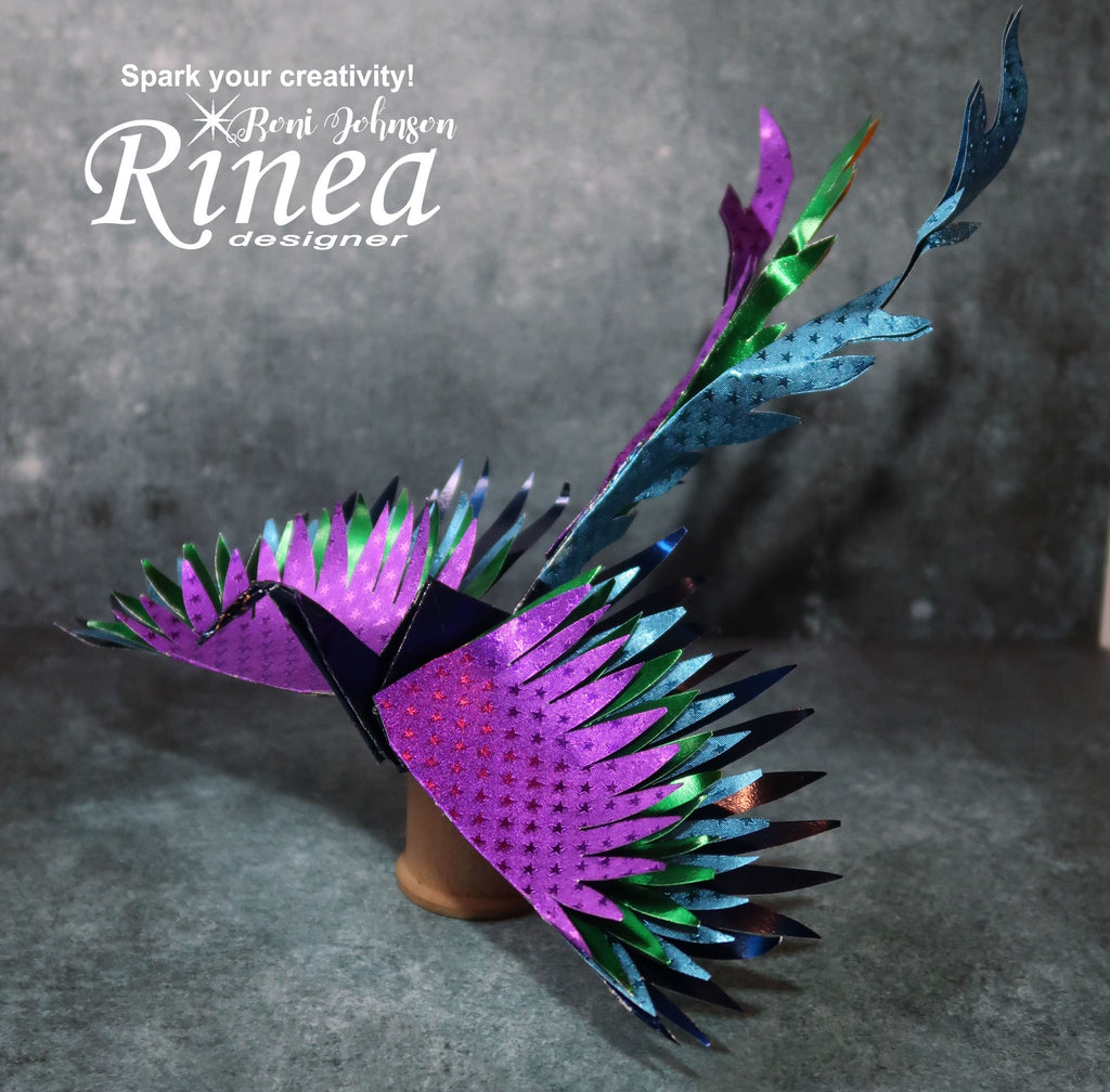 Rinea Foiled Paper Phoenix by Roni Johnson