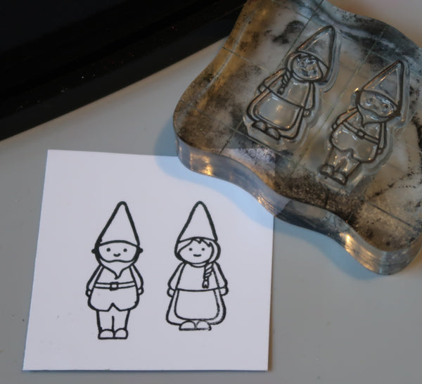 Rinea Foiled Paper Scenic Gnome Card by Roni Johnson