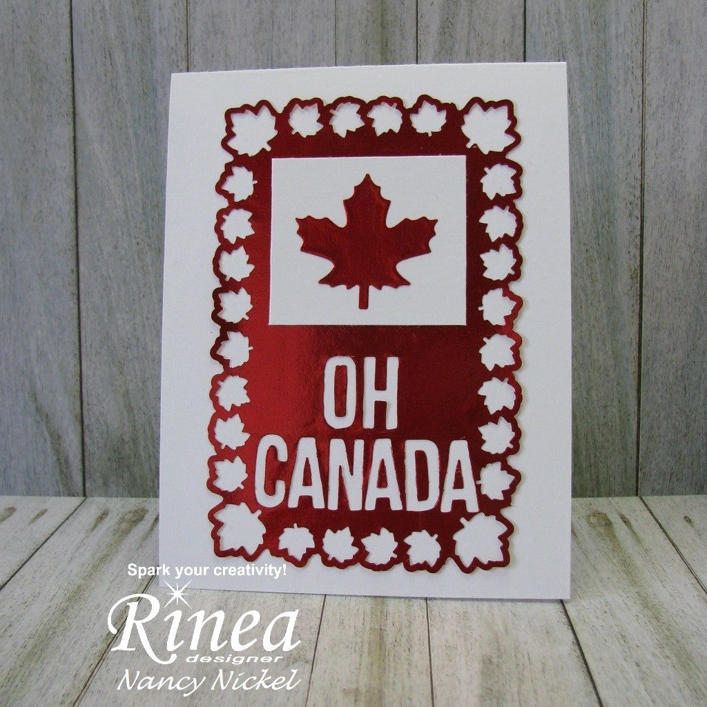 Oh Canada Cards using Rinea Foiled Paper