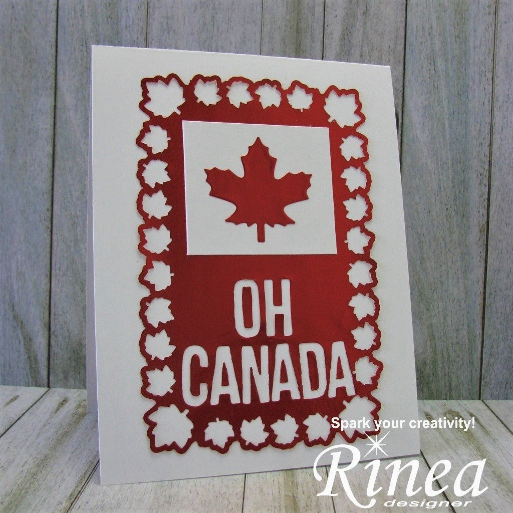 Oh Canada Cards using Rinea Foiled Paper