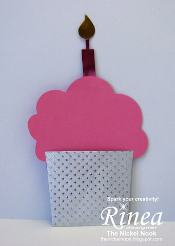 Cupcake Card with Rinea Foiled Paper