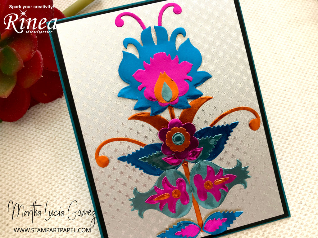 Cardmaking with Rinea Foiled Paper