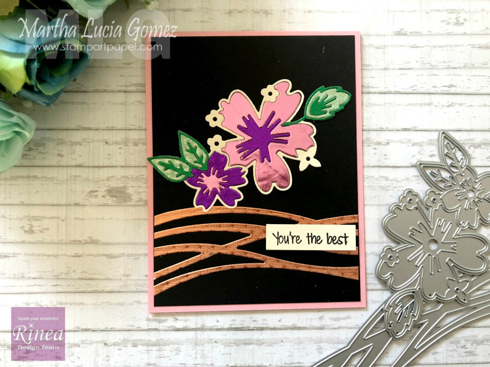 Mother's Day Card using Rinea Foiled Paper