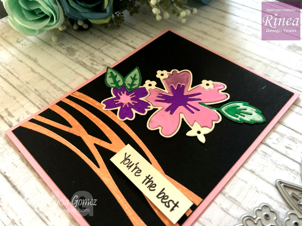 Mother's Day Card using Rinea Foiled Paper