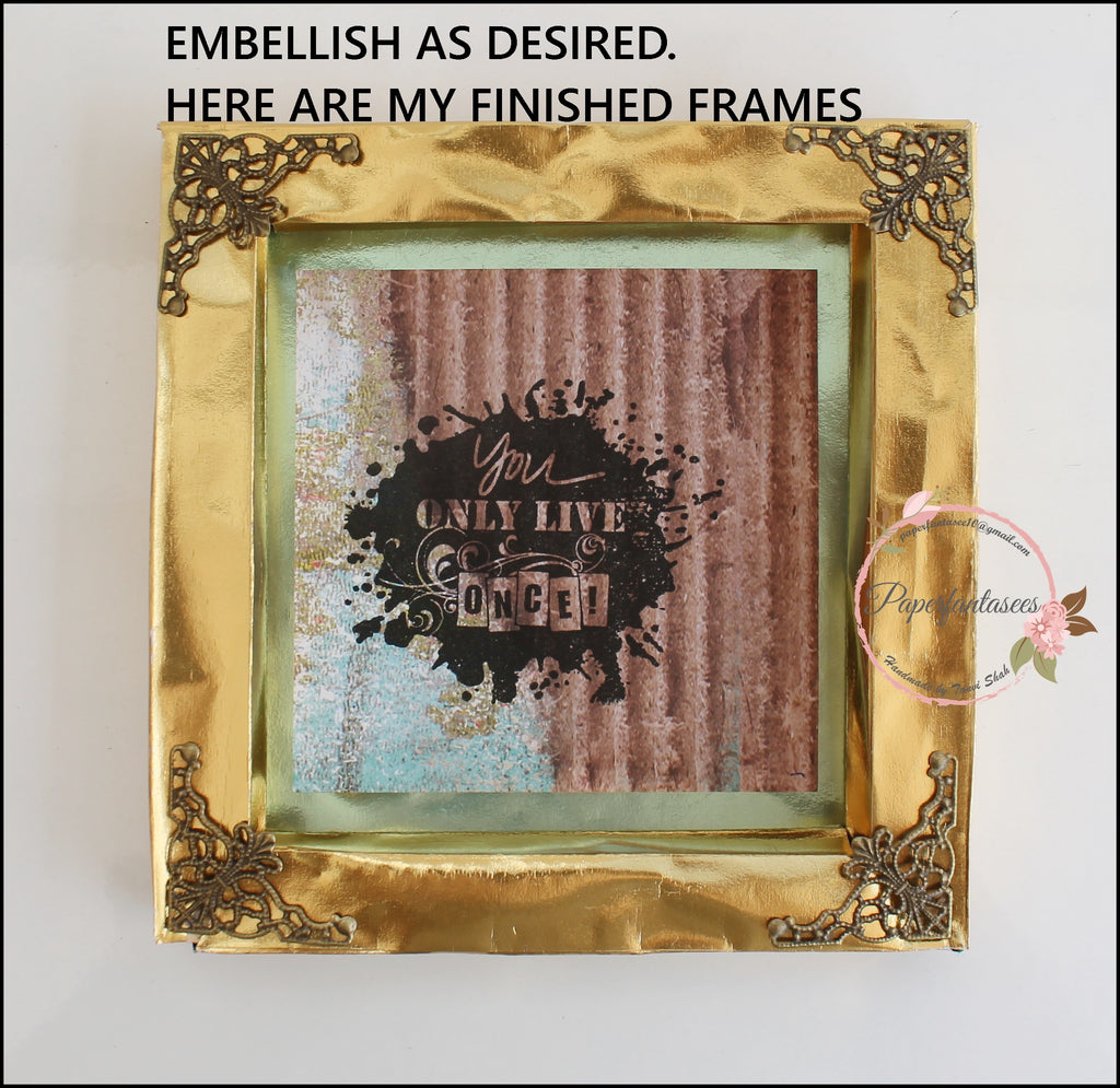Shadow Box with Rinea Foiled Paper