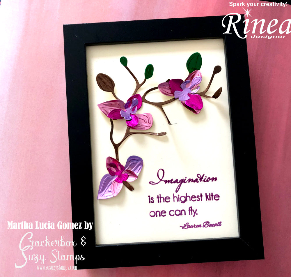 Flower Frame with Rinea Foiled Paper