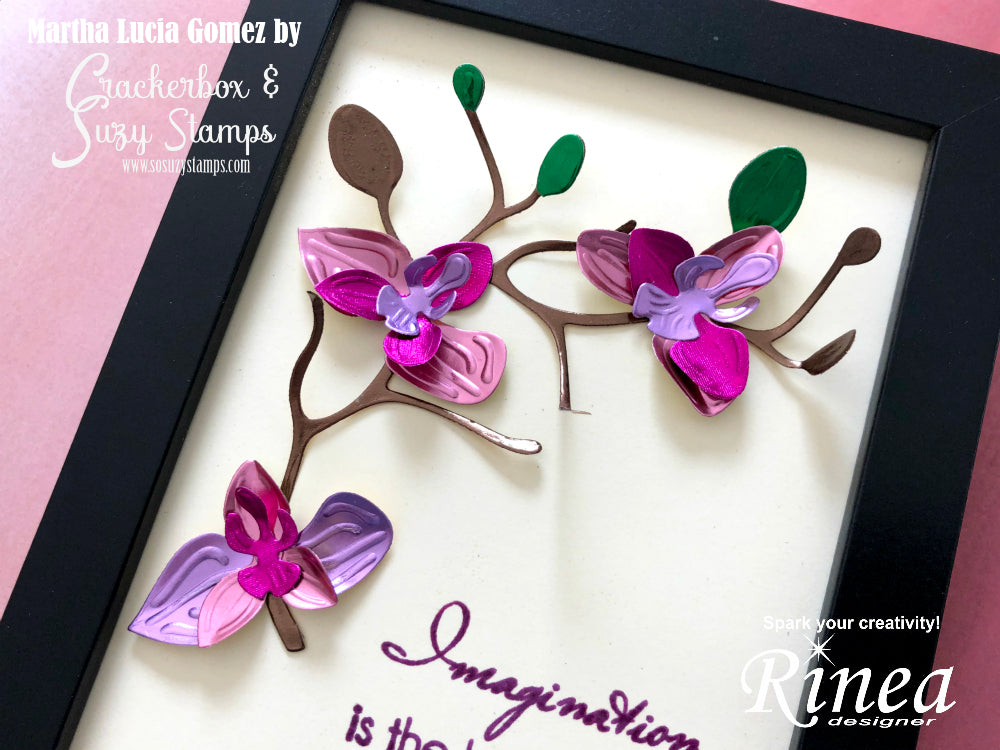 Flower Frame with Rinea Foiled Paper