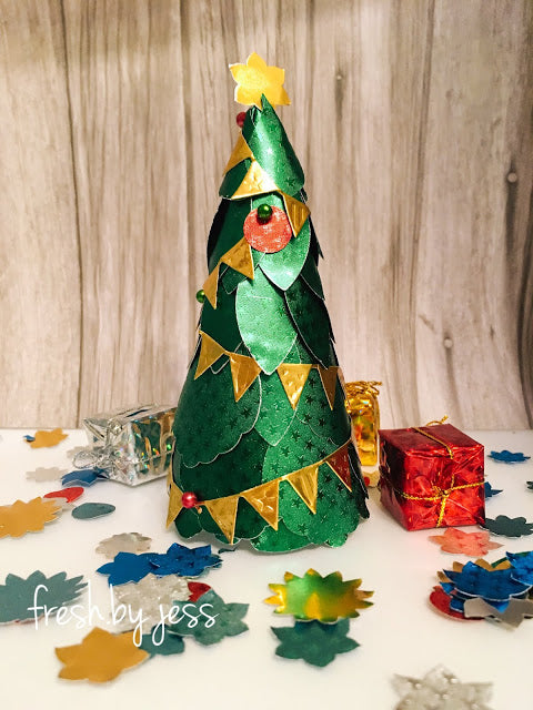 Christmas Tree Decoration using Rinea Foiled paper