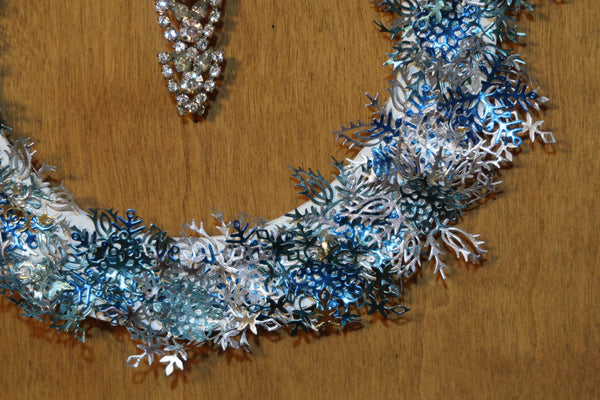 Rinea Foiled Paper Frozen Snowflake Wreath by Roni Johnson