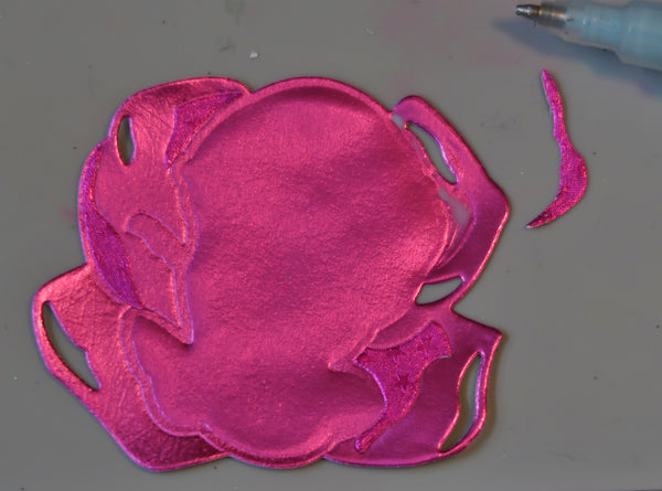 Rinea Foiled Paper Sizzix Thinlit Roses by Roni Johnon