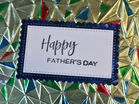 Rinea Foiled Paper 3D Embossed Father's Day Card by Roni Johnson