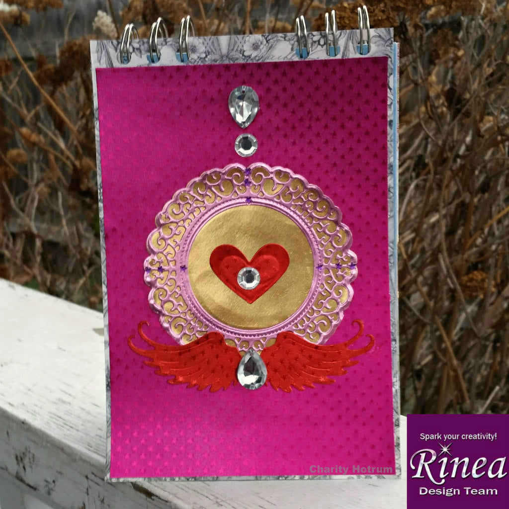 Valentine Album using Rinea Foiled Paper