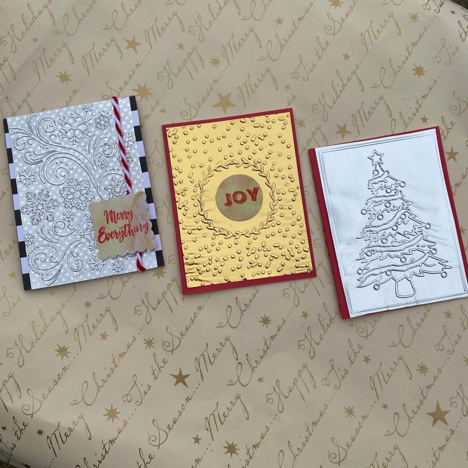 embossed christmas cards