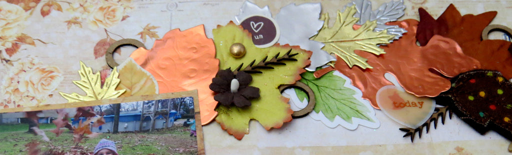 Scrapbook Layout with Rinea Foiled Paper