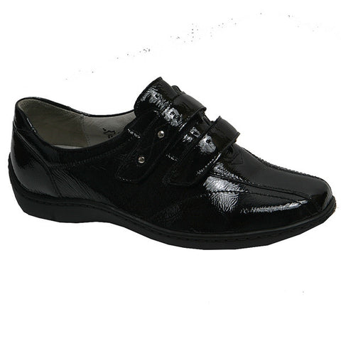 Velcro Black Patent – Turnpike Comfort Footwear