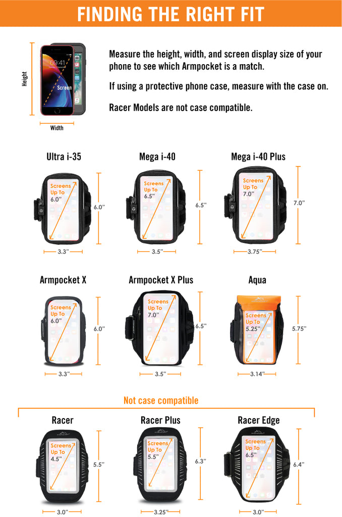 Phone Running Band Size Chart
