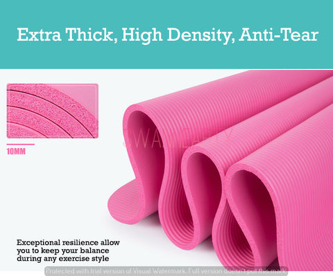 Premium Nbr Yoga Mat Extra Thick Swanheartx