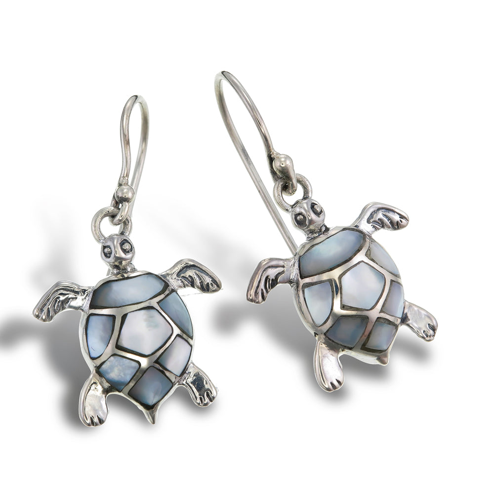 Mother of Pearl Turtle Earrings – Zoo Jewellery