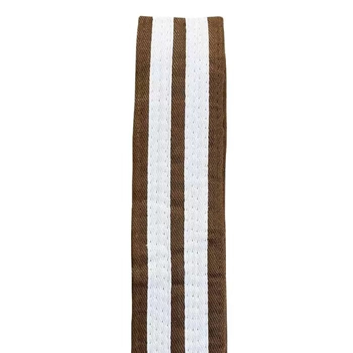 cimac karate belt brown white stipes