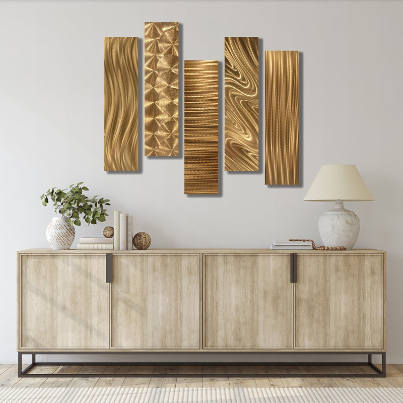 Copper Etched Metal Wall Art Accent Panels by Jon Allen 24