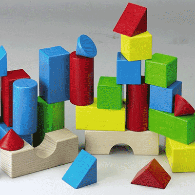 colored building blocks