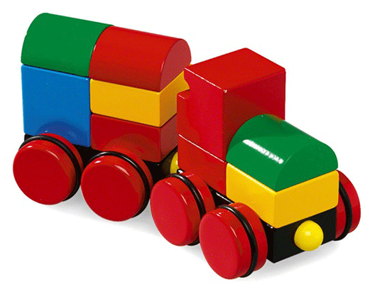 wooden magnetic train