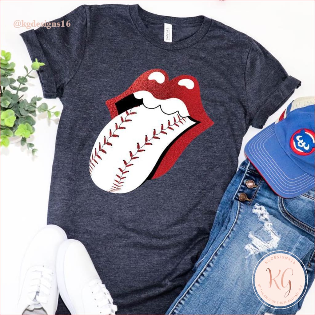 baseball tongue shirt