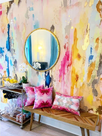 Vivian Ferne Luxury Multi Color Bright Wallpaper / Interior Design 