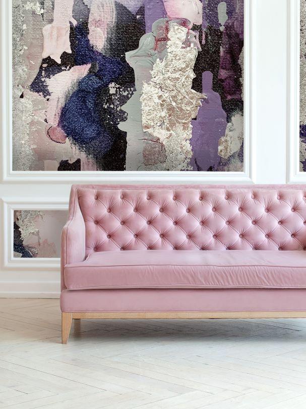 Removable Wallpaper 12ft x 2ft - Bold Coral Magenta Lv Lavender
