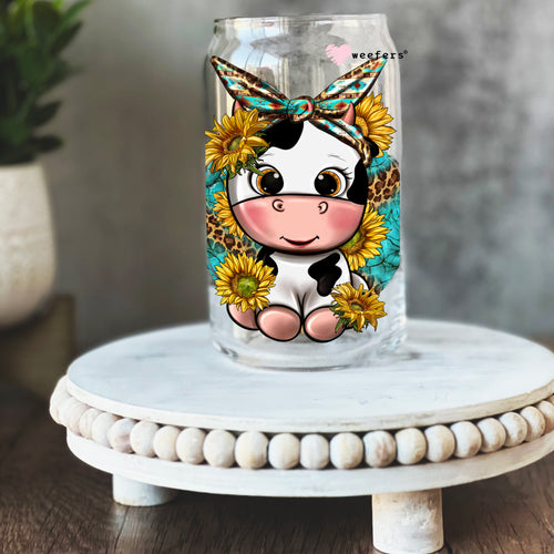 20oz Skinny Tumbler Wrap - Western Cow Print - Weefers