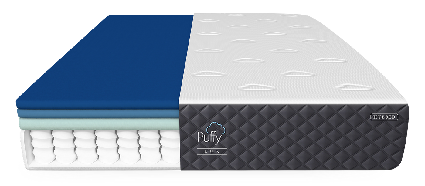 puffy lux split king mattress