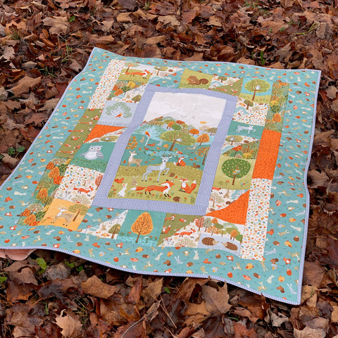 Forest Panel Baby Quilt and Pillow – Saltwater Fabrics