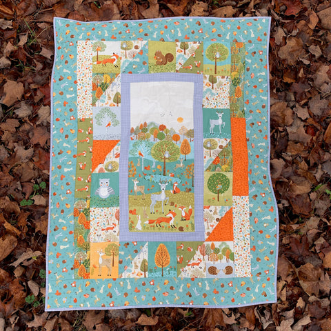 Forest Panel Baby Quilt and Pillow – Saltwater Fabrics