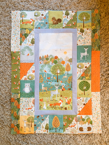 Forest Panel Baby Quilt and Pillow – Saltwater Fabrics