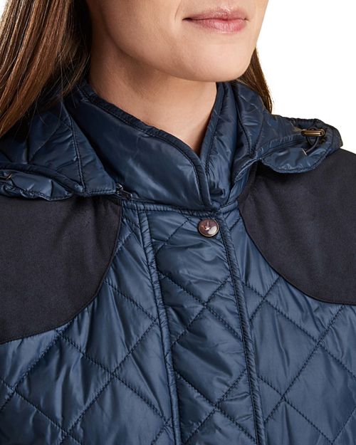 barbour greenfinch quilted packable coat