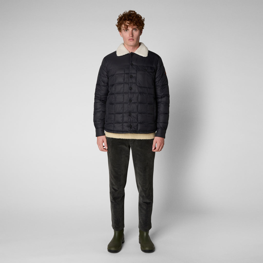 MEN'S BOB FAUX FUR LINED PUFFER JACKET IN BLACK – rue de can