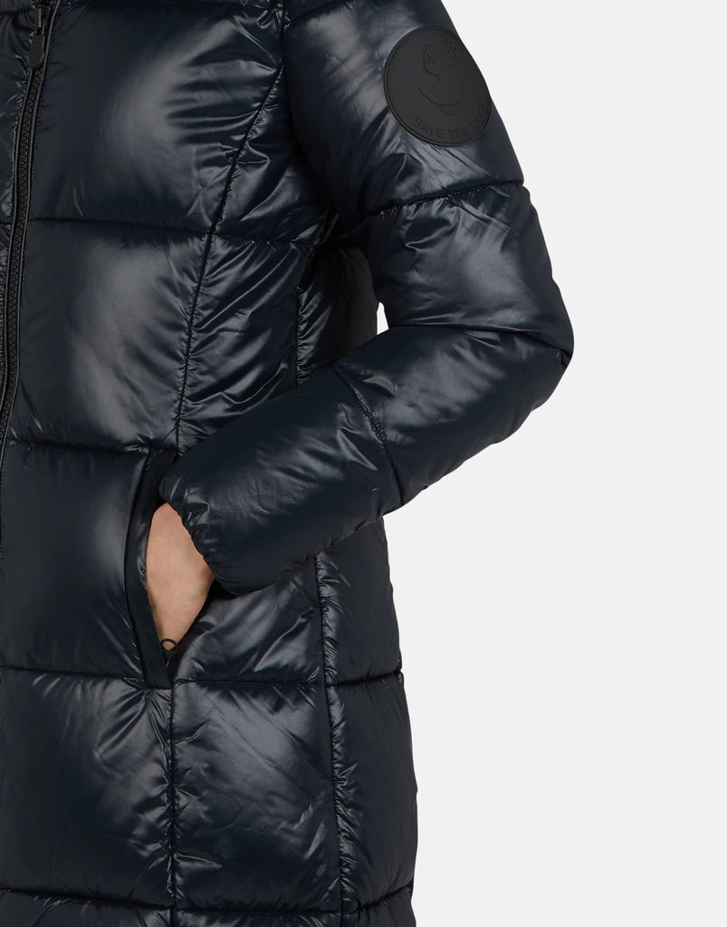 maxi quilted coat