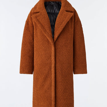 Mackage Hana Shearling Wrap Coat with Sash Belt