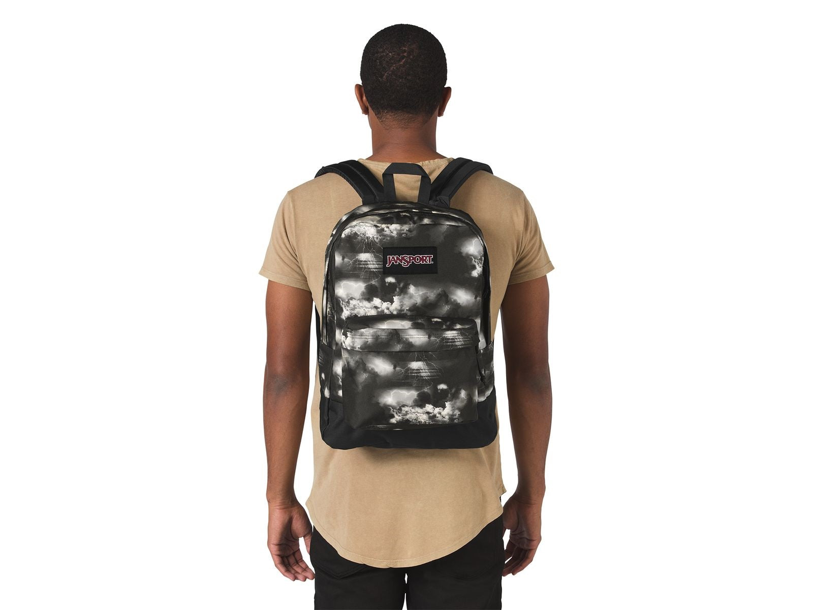 jansport lightning clouds backpack