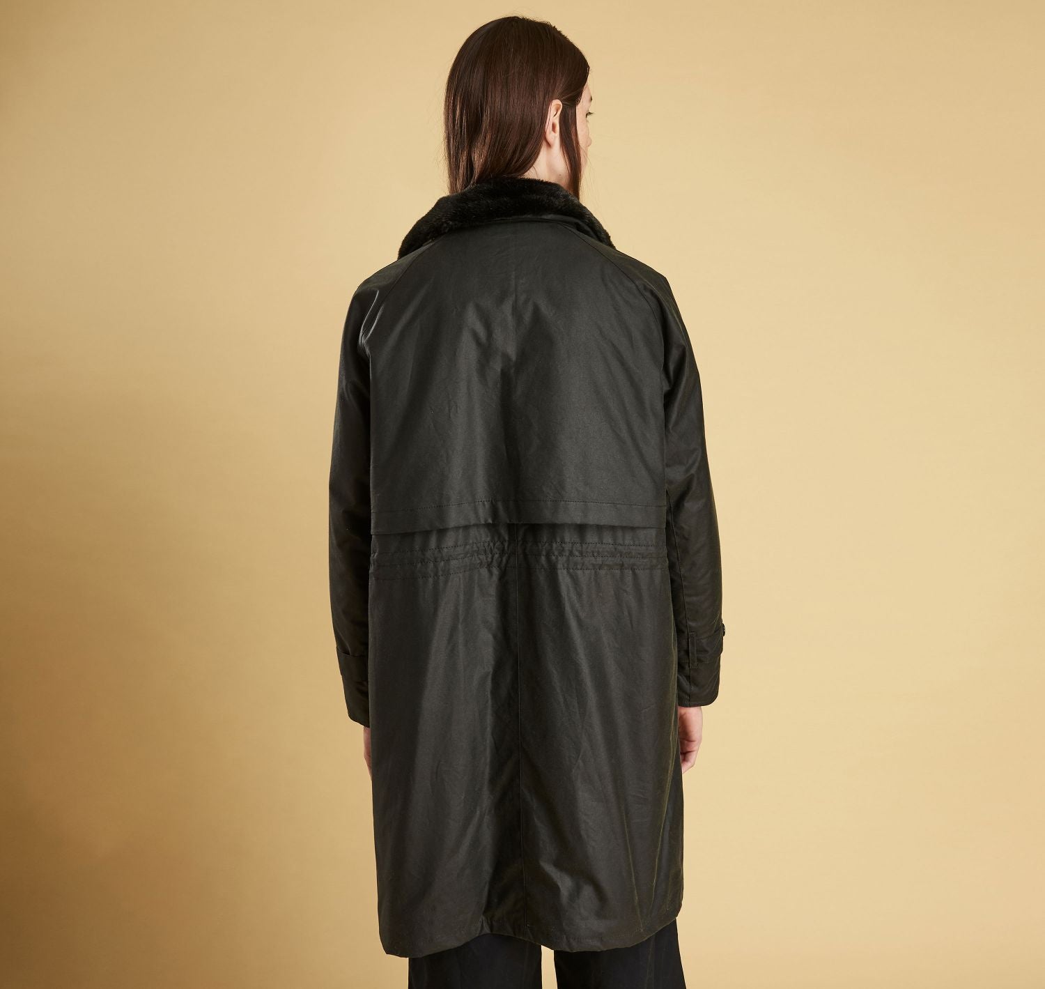 barbour floree wax coat sage