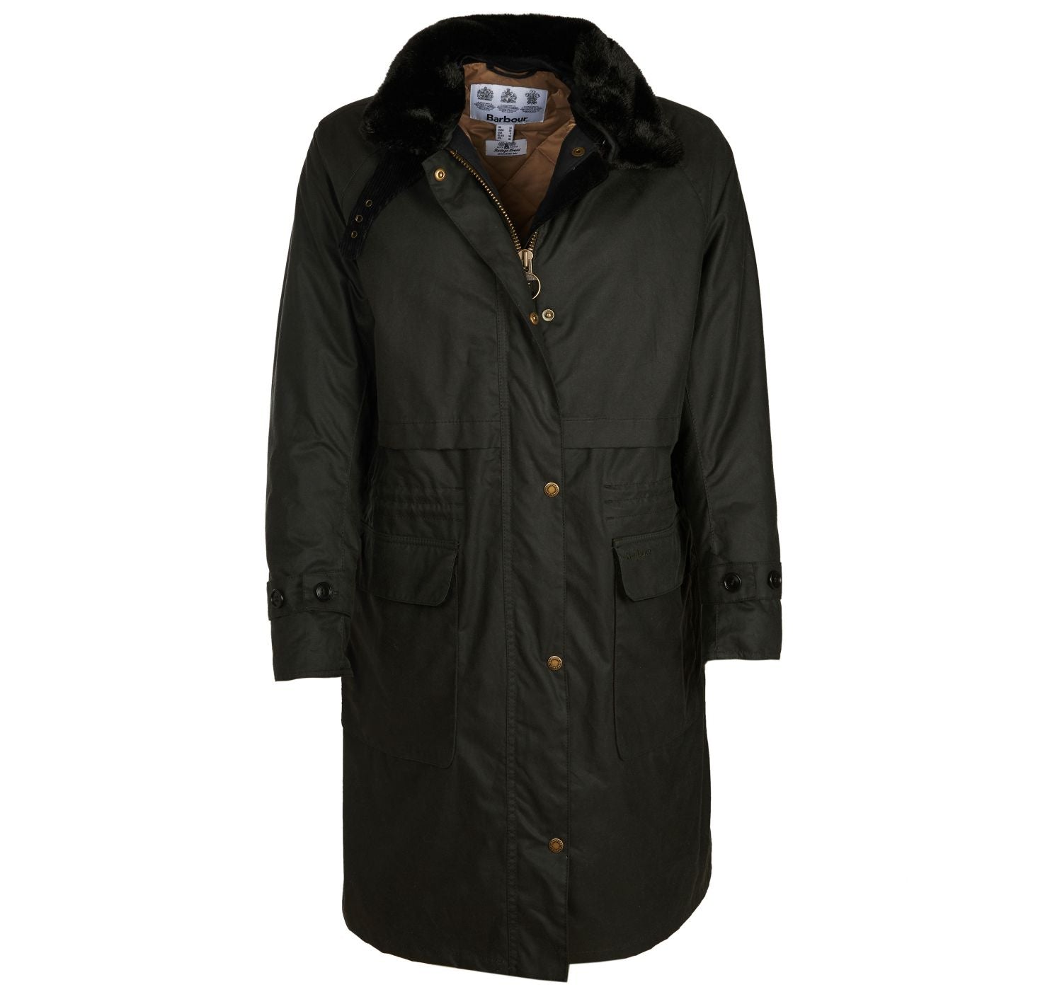 barbour floree wax coat sage