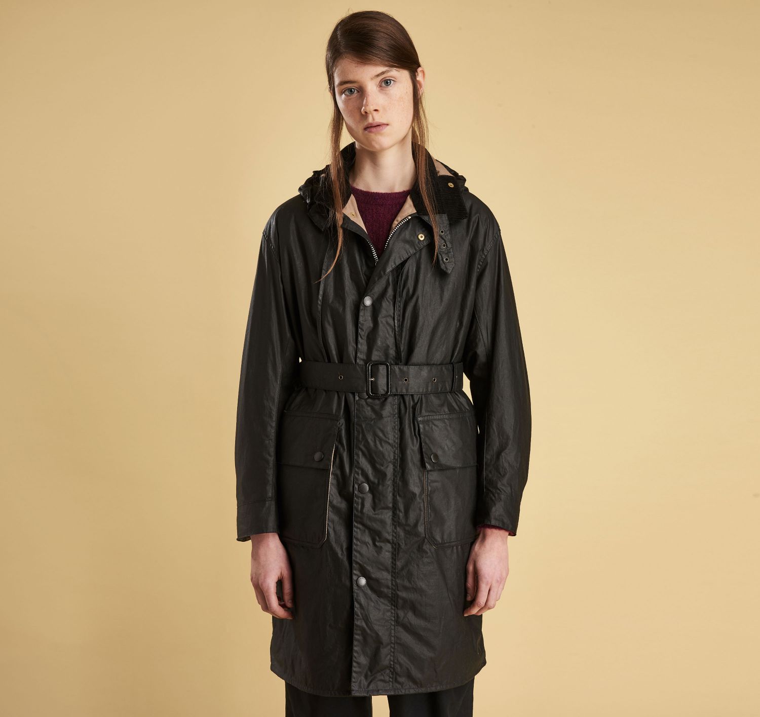 barbour margaret howell ursula waxed cotton jacket