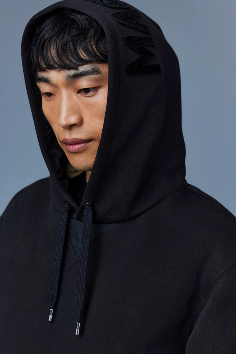 KRYS HOODIE WITH VELVET EMBROIDERY BLACK – rue de can