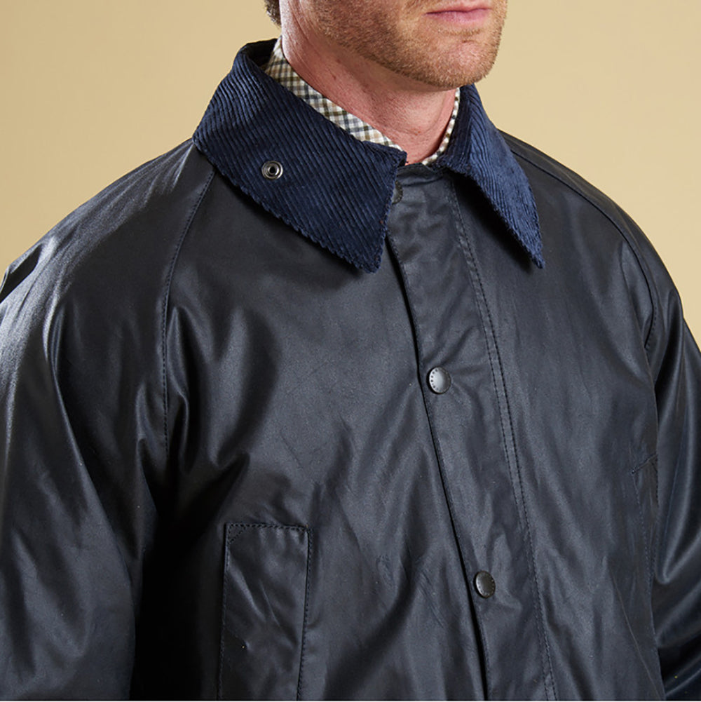 barbour bedale wax jacket navy