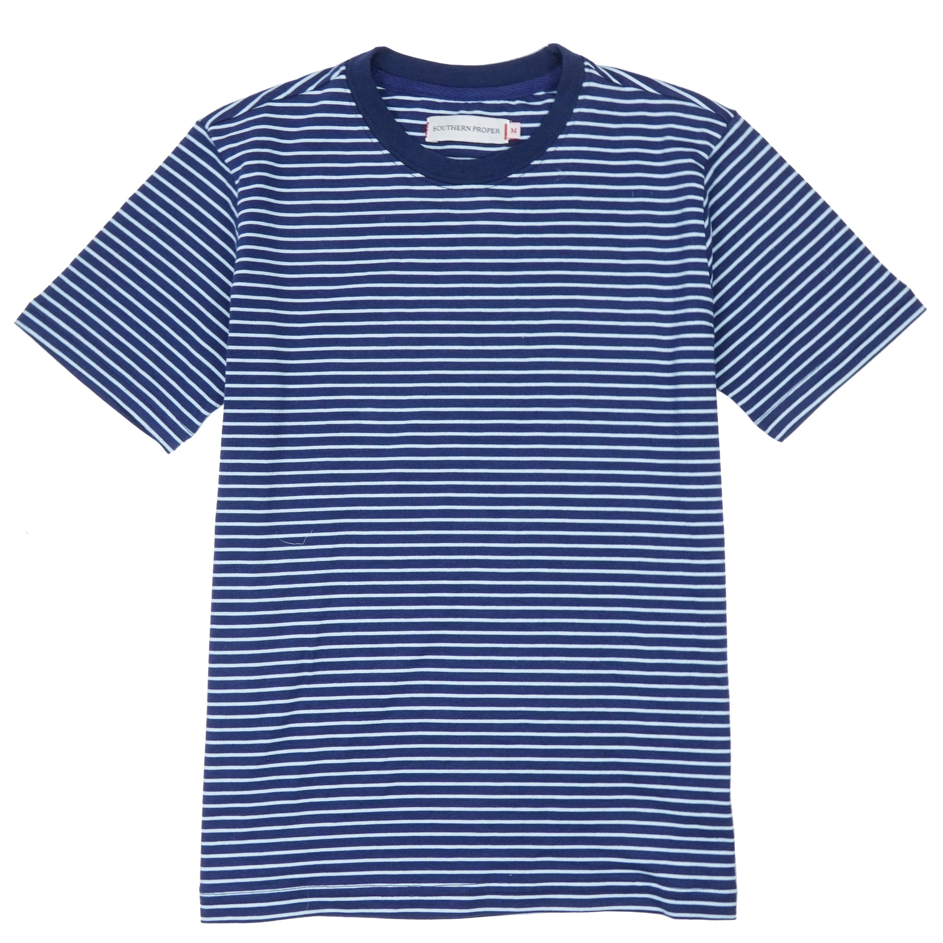 Boys - Deck Tee: Patriot Blue / Porch Blue Stripe