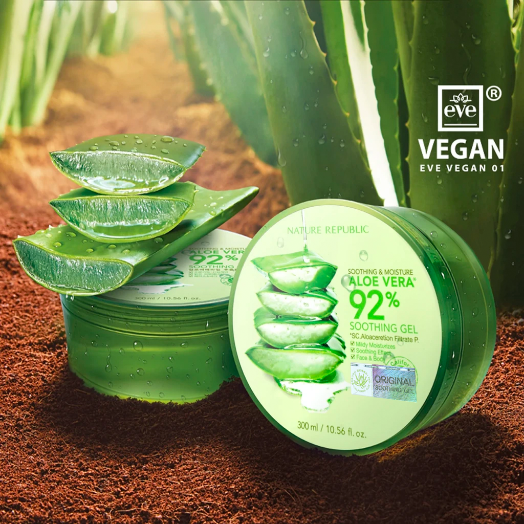 SOOTHING & MOISTURE ALOE VERA 92% SOOTHING GEL COOLING & SOOTHING ) – Nature Republic USA Official