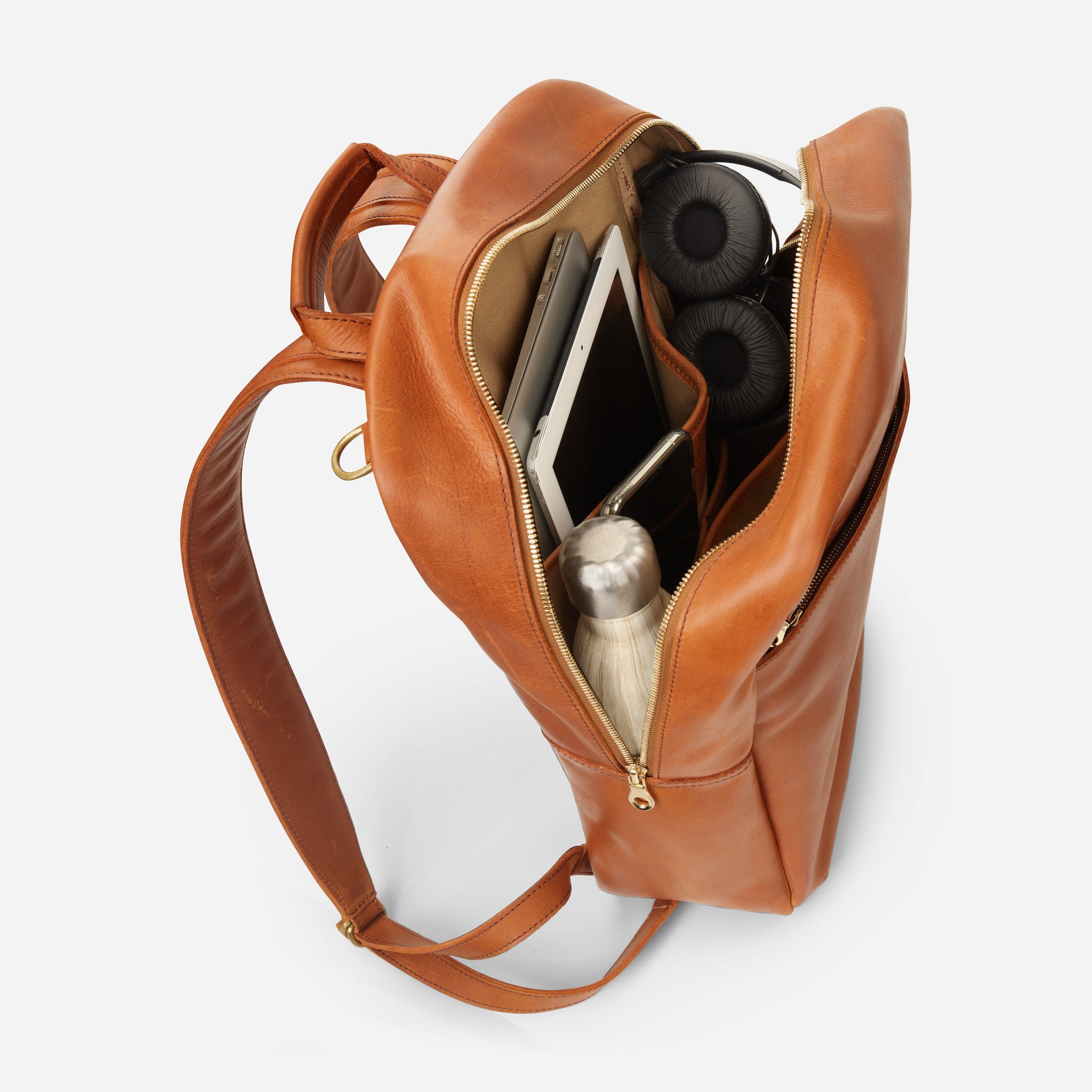 to The Market x Parker Clay Atlas Leather Backpack - Rust Brown