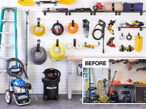 cable management ideas for garage and sheds - Wrap-it Storage